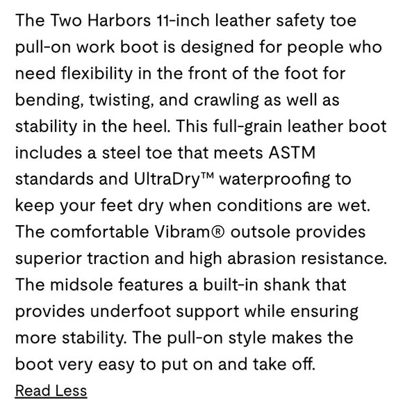 Irish Setter Red Wing Work Boots 8 D Two Harbors Steel Toe WPF Pull On 83906 main image 5
